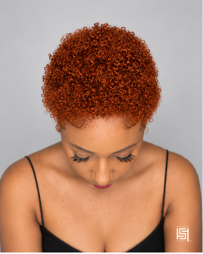 The Copper Full Lace Curly Afro Pixie Wig