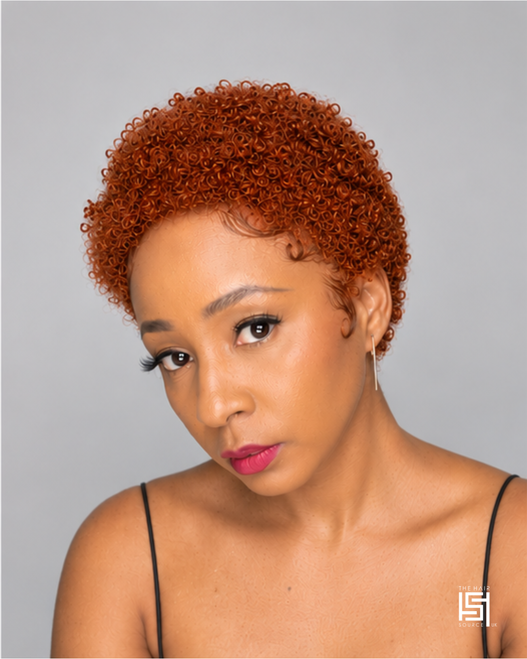 The Copper Full Lace Curly Afro Pixie Wig
