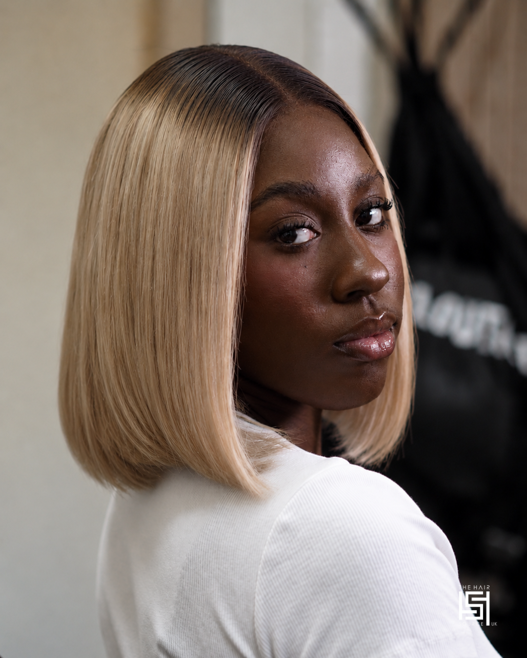 The Lisa Blonde 613 Bob Wig with Root Melt