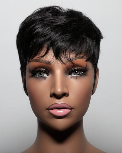 The Monroe Full Lace Soft Wave Pixie Wig with Fringe - virgin hair - The Hair Source